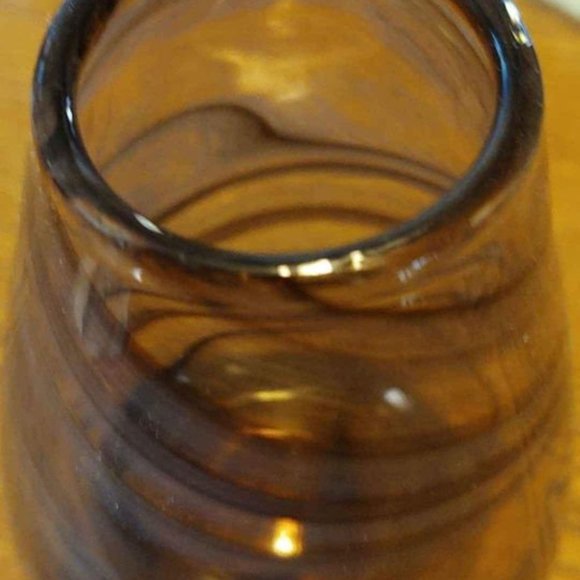 Brown Swirl Decorative Glass Vase - Picture 4 of 6